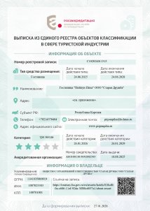 Свидетельство о присвоении категории